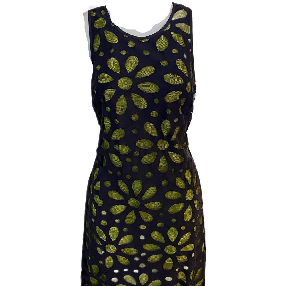 Ivy & Blu Maggy Boutique - 4 green / navy overlay , polyester, cotton - Picture 2 of 7